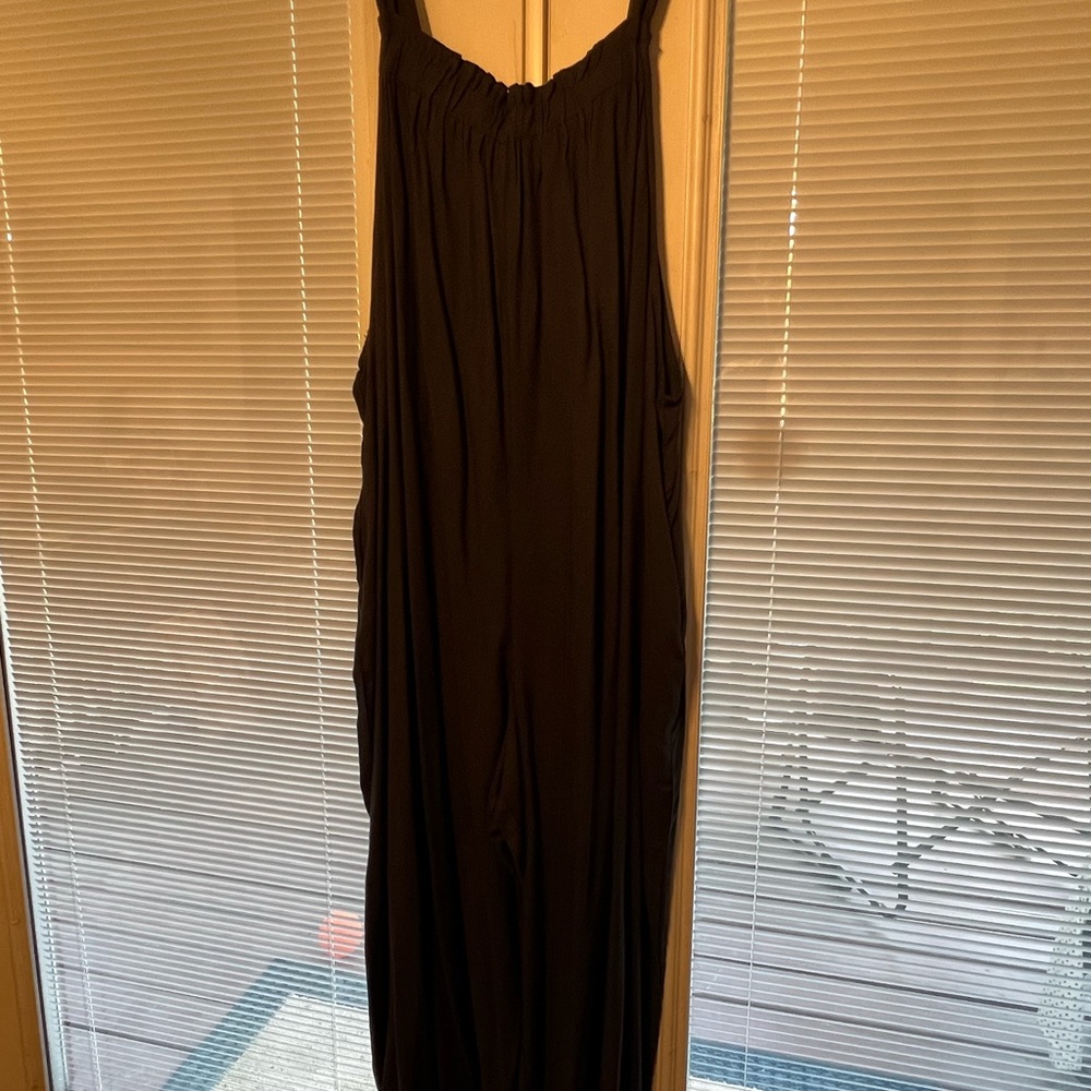 Suzanne Betro Charcoal Sleeveless Jumpsuit